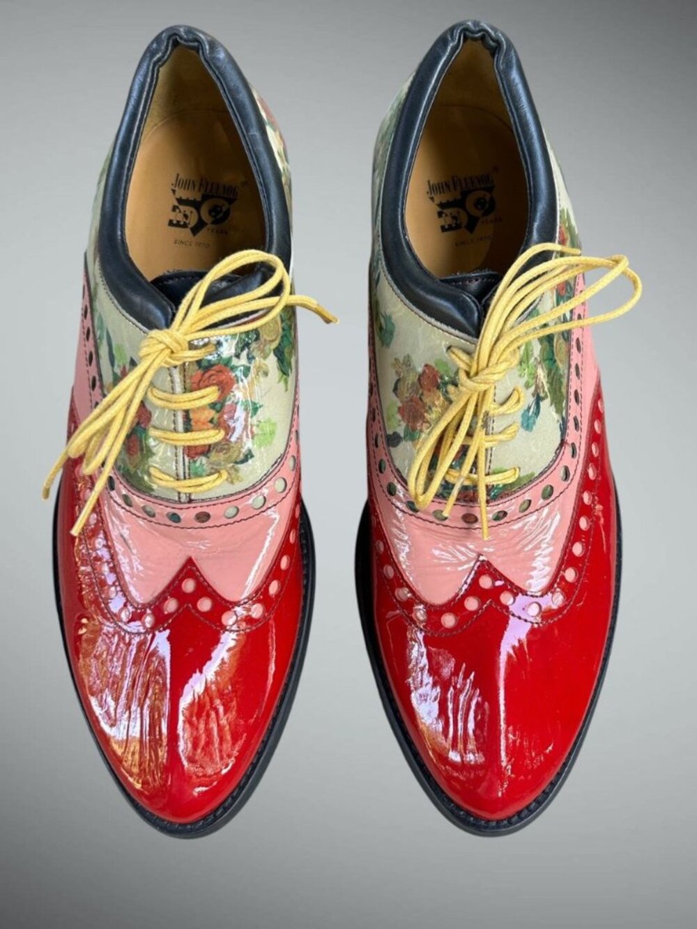 John Fluevog Domitian Contrast Brogue Lace Up Oxfords Size 11